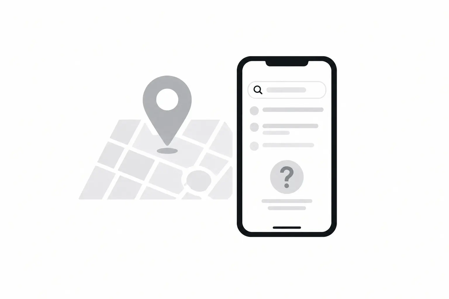 Situación inicial de un negocio sin visibilidad local en Google