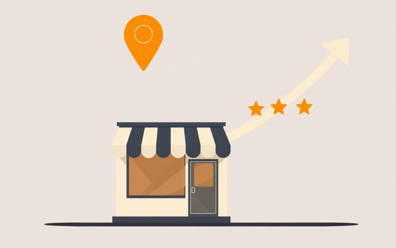 Móvil mostrando resultados locales en Google Maps al buscar un servicio cerca